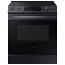 Primary oven capacity, in black: Retro Electric Range Wayfair