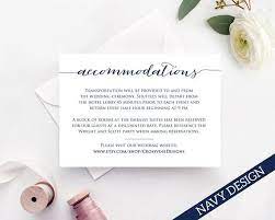 Accommodations Card Insert Wedding Information Card Template Etsy Wedding Invitation Inserts Wedding Info Card Wedding Invitation Details Card