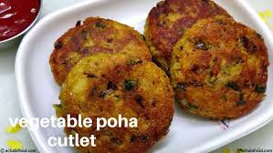 Vegetable Poha Cutlet Recipe Healthy Vegetable Recipe Poha Cutlet Recipe Cutlets Recipes Vegetable Cutlets Healthy Vegetable Recipes