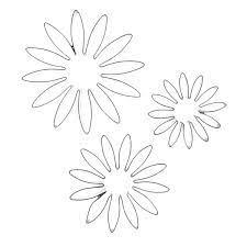 Daisy Stencil Paper Flower Template Paper Quilling Patterns Flower Template