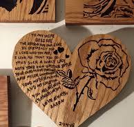 Valentine's Day gift: one big rose carving