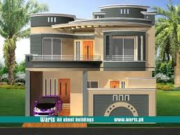 Home plan 3d view floor plan 3d views and interiors of 4 bedroom villa. Waris House 3d View Elevation 30x50 In Gujranwala Pakistan House Front Design Duplex House Design Kerala House Design