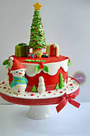 Scrumptious christmas cakes to share happiness. Two Christmas First Birthday Cakes For Same Boy Cake By Cakesdecor