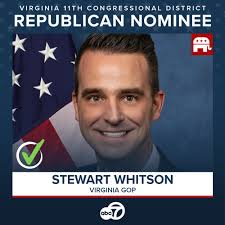 SPECIAL ELECTION ALERT 🚨 Stewart Whitson will represent the Republican  Party in a special election to select a successor to the late Gerry  Connolly in Virginia's 11th Congressional District. A GOP Canvass