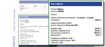 Esempio Certificazione Energetica Dati Edificio