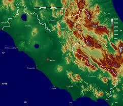 Each angle of view and every map style has its own advantage. Relief Map Of Lazio Italy 2521x2170 Mapporn
