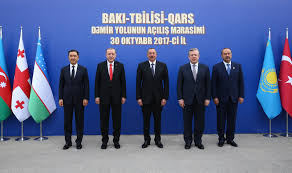 Image result for erdogan-ilham eliyev baki tbilisi qars demir yolu