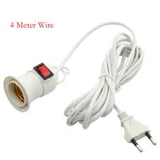 E27 Lamp Bases With 4m Power Cord Push Button Switch Independent Line Us Plug Eu Plug Lamp Bases Aliexpress