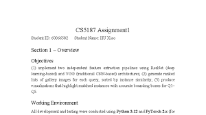 CS5187 Assignment 1: Feature Extraction and Visualization ...
