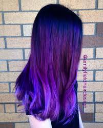 Bright Purple Hair Faded Purple Ends Black Roots Color Melt Color Correction By Emily Field Bright Purple Hair Purple Hair Hair