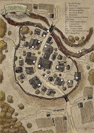 Today S Hand Drawn Dnd Map Shaded In Ps Ran Out Of Time To Colour But I Rather Like The Sepia Look All Feedback Welcome D Fantasy City Map Dnd World Map