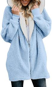 25 camel coats we're loving for fall. Amazon Com Trendinao Women Teddy Coat Plush Hooded Jacket Winter Zip Open Front Soft Fluffy Outerwear Faux Fur Coats With Pocket Clothing