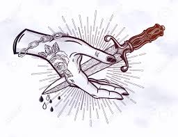 No matter what, you're getting a cool tattoo. Traditional Tattoo Flash Hand Pierced By The Blade Vintage Gothic Style Inspired Art Vector Illustration Isolated Tattoo Design Trendy Romance Symbol For Your Use Royalty Free Cliparts Vectors And Stock Illustration Image 124031251