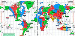 Time.is automatically displays the time in your time zone by using your ip address to detect your location. World Time Zone And Current Time Around The World And Standard World Time Zones Map Of The World 12 Format