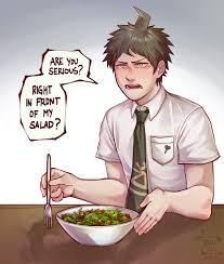 Are You Serious Right In Front Of My Salad Kokichi Ouma Tumblr In 2020 Danganronpa Danganronpa Characters Danganronpa Memes
