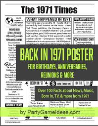 Who wrote the famous, scary . 1971 Birthday Party Poster Back In 1971 50th Birthday
