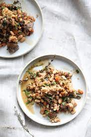 Vegetarian Cassoulet With Mushrooms And Chard Recipe In 2020 Cassoulet Recipes Zone Diet Recipes Vegetarian Cassoulet Recipe