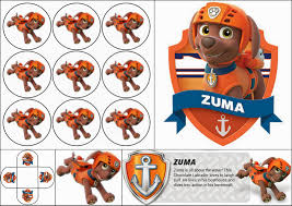 He is a male chocolate labrador pup and the water rescuer of the paw patrol. Paw Patrol Zuma Free Printable Mini Kit Oh My Fiesta In English