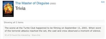 The master of disguise is really the master. Gabriel Gundacker On Twitter September 11th 2001 When The Cast And Crew Of The Master Of Disguise Heard What Had Happened They Held A Moment Of Silence Dana Carvey Was Playing The