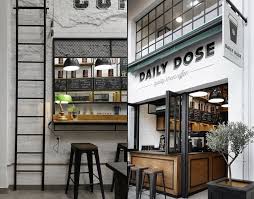 Black And White Restaurant The Black And White Interior With Brut Surfaces Like Plaster Concrete Bricks Combined With Black White Restaurant Restaurant Design Black And White Interior