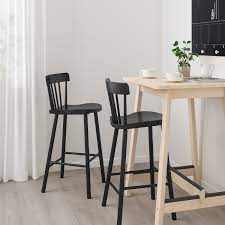 ikea norraker norraryd bar table and 2 bar stools birch black table bar table de petit dejeuner tabouret de bar
