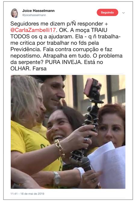 Resultado de imagem para Regina Duarte com Carla Zambelli"