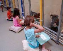 Read And Relax Animal Enrichment Program Shelter Dogs Kids Reading Animal Shelter