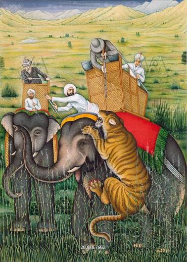 A Tiger Hunt. Punjab, India, 1892 | V&A Images