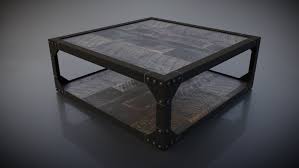 Artstation Steel Framed Coffee Table Silver timber coffee table z gallerie.