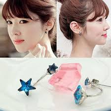 Women Cute Korean Style Ear Studs Elegant Alloy Star Earrings Ear Jacket Jewelry Fashion Jewellery Buy Women Cute Korean Style Ear Studs Elegant Alloy Star Earrings Ear Jacket Jewelry Fashion Jewellery