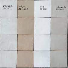 Moroccan zellige, showroom in london. Zelliges Kachelmosaik Naturweiss Glasiert Tonfliesen Azulejos Weiss