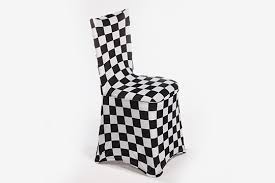 Inside, pair a black and white patterned living room accent chair with a throw pillow or two in solid, bright jewel tones. Black And White Chequered Chair Cover Total Event Rental