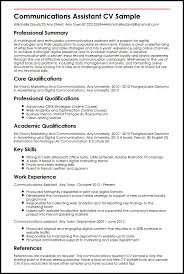 To write great resume for administrative assistant marketing job, your resume must include administrative assistant job description. Communications Assistant Cv Example Myperfectcv