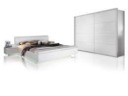 Forte schlafzimmer tallis online kaufen. Silent Komplett Schlafzimmer Material Dekorspanplatte Weiss Hochglanz 4 Teilig 200 Cm