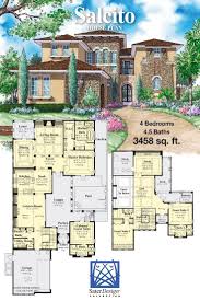 Tuscan Style Two Story Home Plan In 2020 Tuscan Style Homes Two Story House Plans Courtyard House Plans