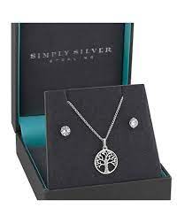 Simply Silver Tree Of Life Pendant Set Tree Of Life Jewelry Jewelry Sets Jewelry