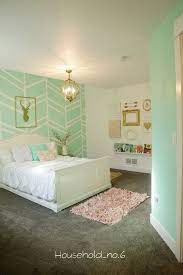 Little Girls Mint And Gold Bedroom Harringbone Wall Kids Space Household No 6 Northern Colorado Renovations And Designs Mint Bedroom Gold Bedroom Girl Room