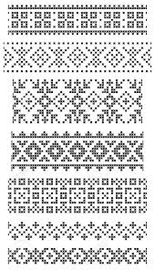Stock Vector Cross Stitch Embroidery Border Embroidery