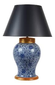 19th Century Chinese Ginger Jar Table Lamp With Black Shade On Decaso Com Jar Table Lamp Table Lamp Lamp