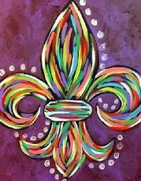 Fleur De Lis Paintings Painting Mardi Gras Crafts Paint Nite Fleur de lis painting by david wargo.
