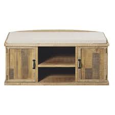 Banc De Rangement 2 Portes En Sapin Massif Banc De Rangement Entree Vintage Et Banquette