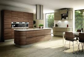 modern kitchen design with wood theme