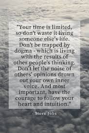 Live Your Own Life Steve Jobs Quote Repin This To Your Own Inspiration Motivation Resilience Or Mindset Steve Jobs Quotes Job Quotes Growth Mindset Quotes