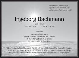 Designová elektrická výkyvná zásuvka pix bachmann. Traueranzeigen Von Ingeborg Bachmann Schwaebische De Trauerportal