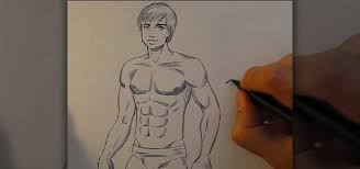 How To Draw A Muscular Manga Style Male Body Drawing Illustration Wonderhowto Illustrate the muscle figures on his tummy and arms. how to draw a muscular manga style male