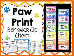 Paw Print Behavior Chart Worksheets Teaching Resources Tpt