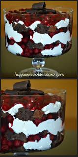 Black Forest Trifle Trifle Recipe Yummy Brownie Recipes Desserts