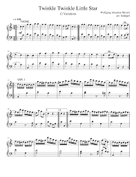 3 people found this helpful. 12 Variations Of Twinkle Twinkle Little Star Sheet Music For Piano Solo Musescore Com