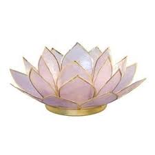 Gemstone Lotus Tlight Amethyst Om Gallery Lotus Tea Lotus Flower Candle Holder Tealight Candle Holders