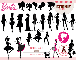 Barbie Silhouette Svg Digital Vector File Download Immediately Clipart For Cricut Silhouette Inkspace Barbie Png Eps Svg In 2022 Barbie Silhouette Silhouette Svg Barbie